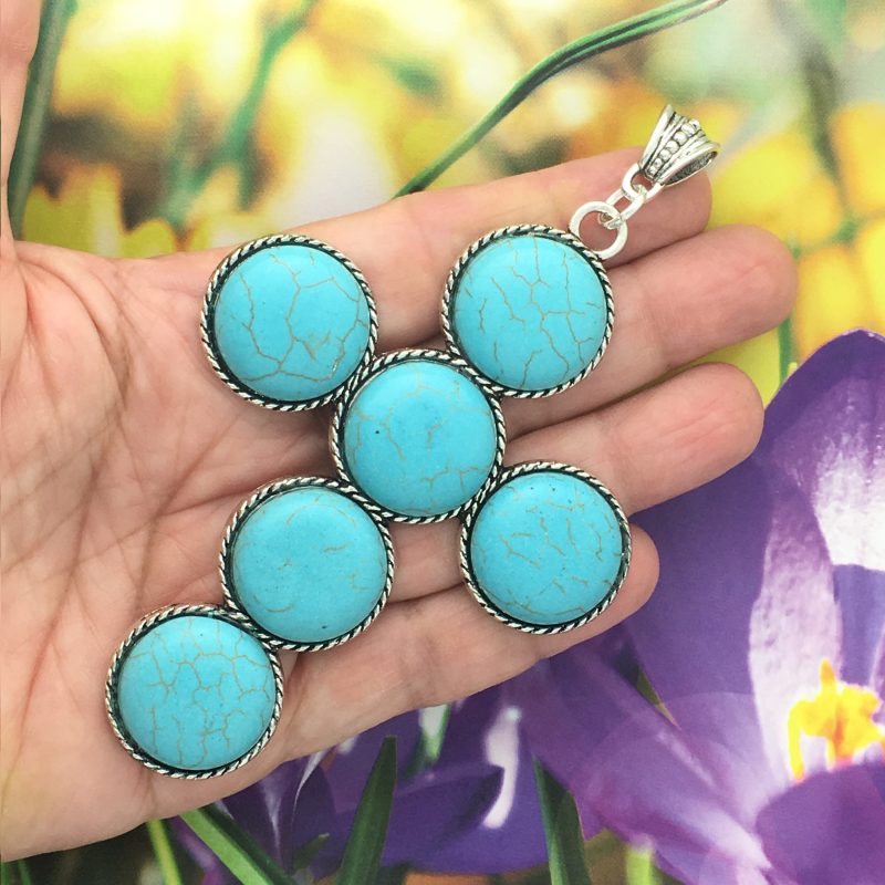 turquoise cross pendant