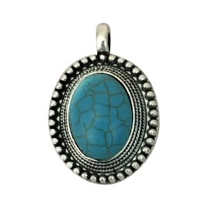 silver turquoise pendant