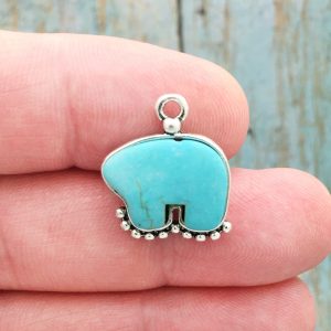 turquoise bear pendant