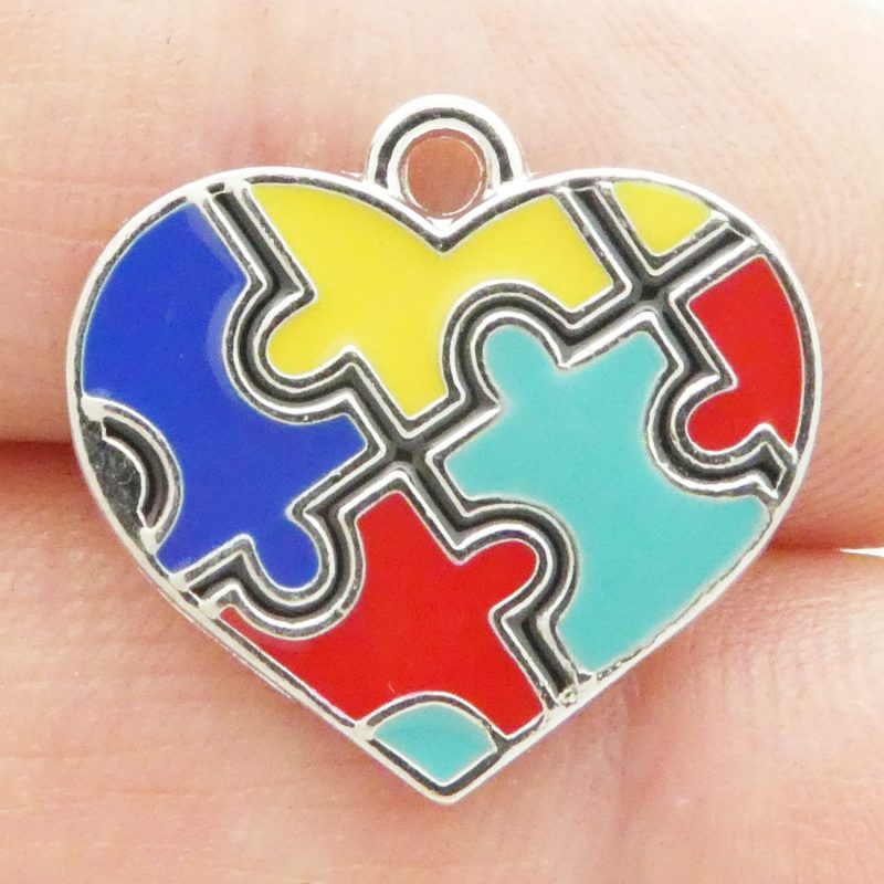 heart autism charms