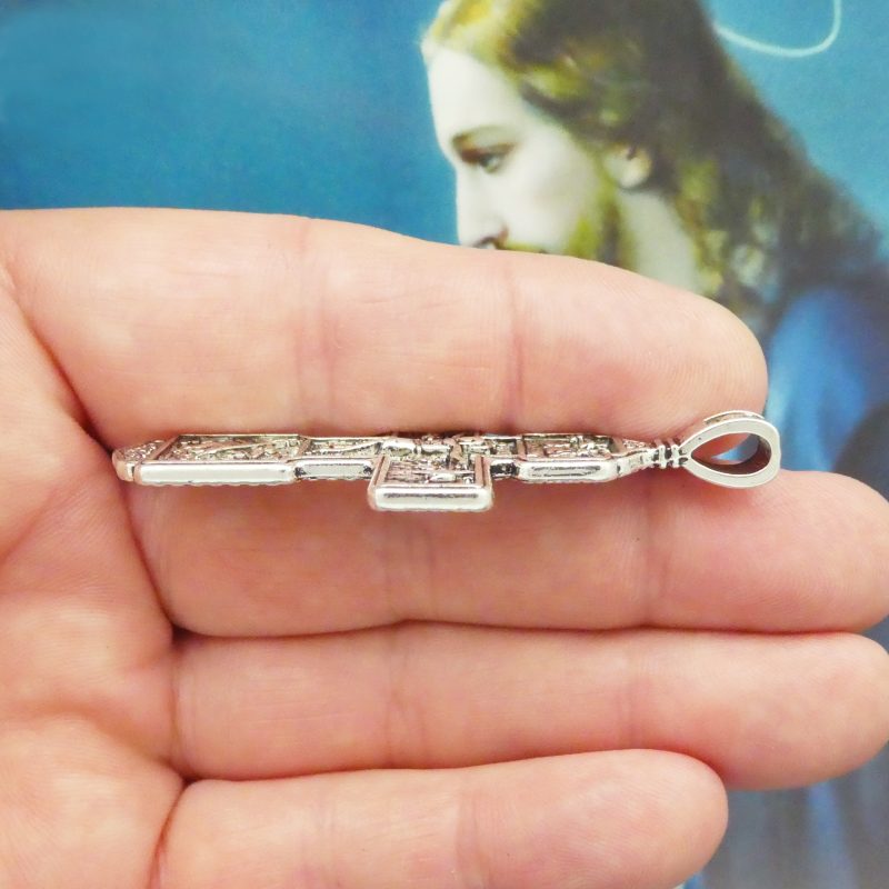 1 Silver Orthodox Cross Charm Pendant by TIJC SP2018 - Image 2