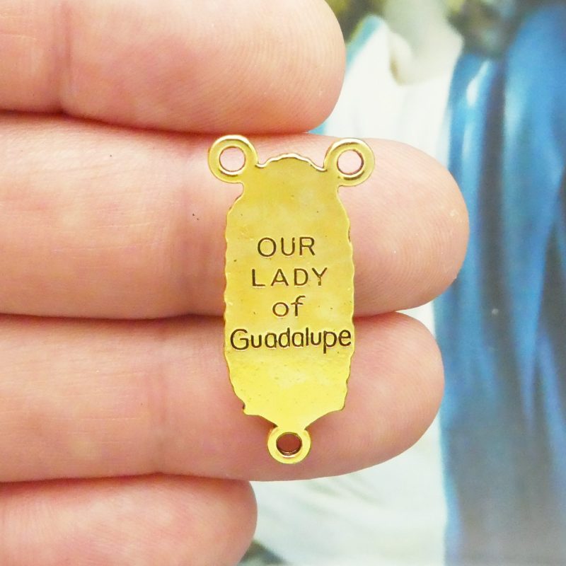 3 Gold Our Lady of Guadalupe Rosary Parts by TIJC SP2020 - Image 3