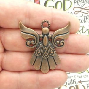 filigree angel pendant