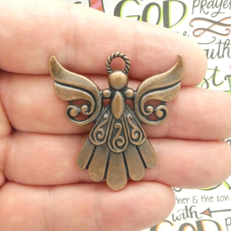 filigree angel pendant