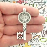 1 Key St Benedict Charm Large by TIJC SP2033