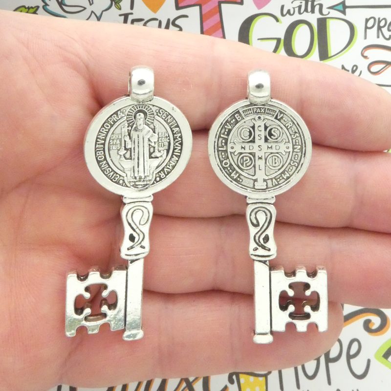 1 Key St Benedict Charm Large by TIJC SP2033 - Image 5