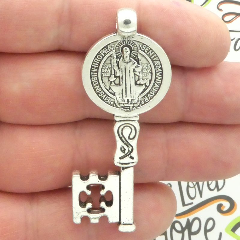 1 Key St Benedict Charm Large by TIJC SP2033 - Image 2
