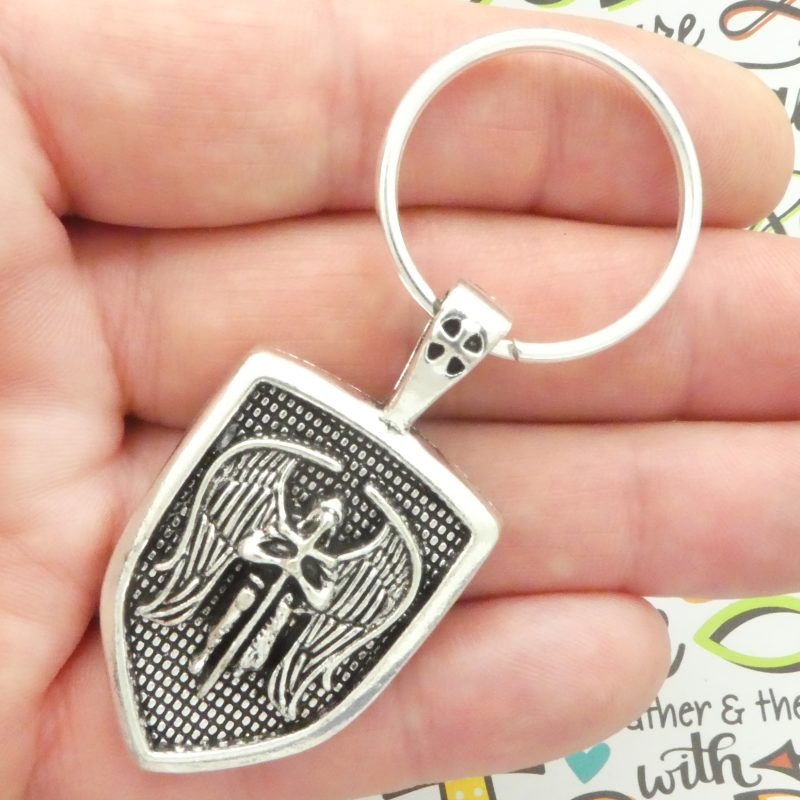 1 Silver St Michael Keychain by TIJC SP2034K - Image 5