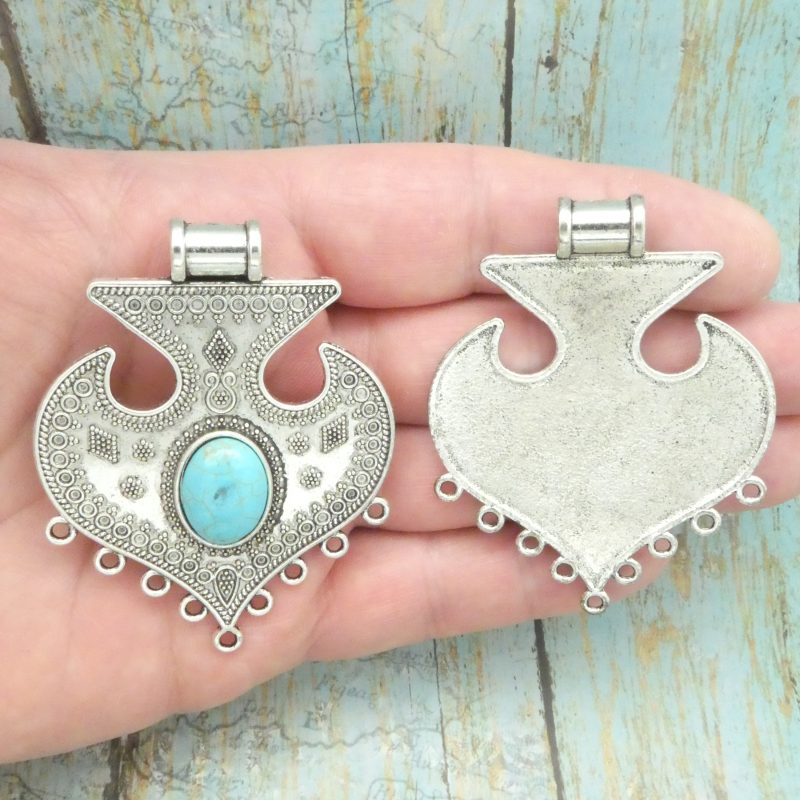 silver turquoise pendant