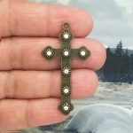 Crystal Cross Charms for Jewelry Making
