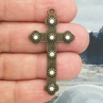 Crystal Cross Charms Wholesale