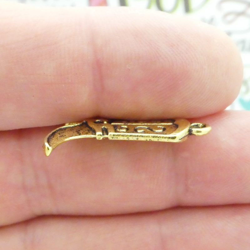 6 Gold Cowboy Boot Charm Pendant by TIJC SP1987 - Image 4