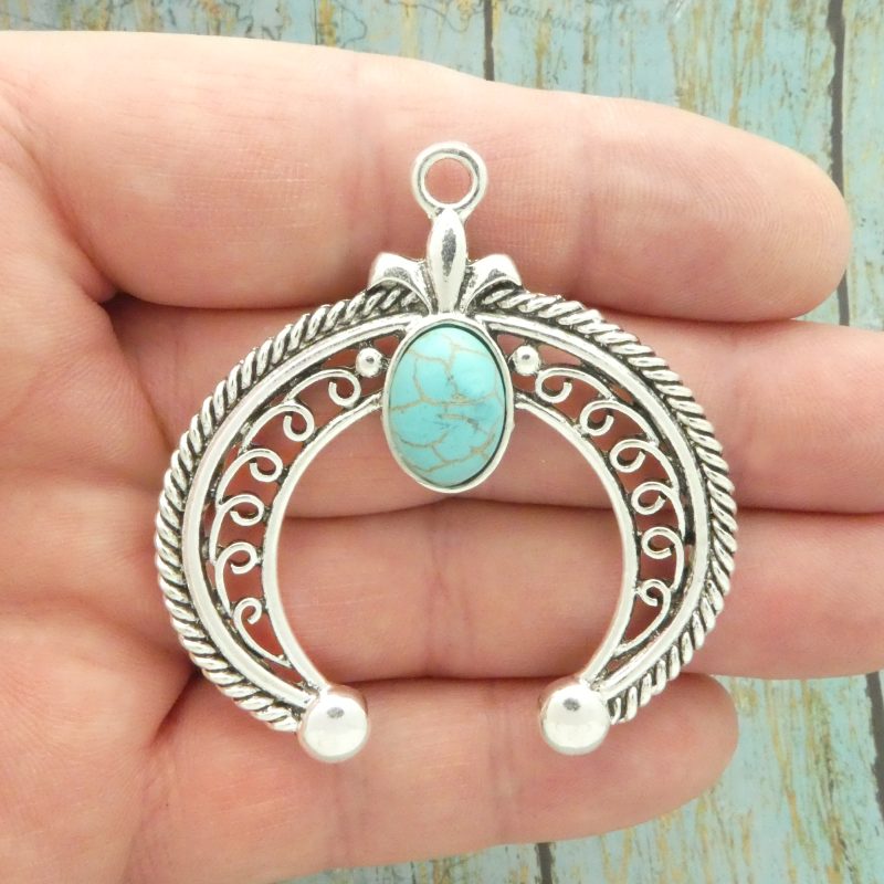 silver turquoise pendant