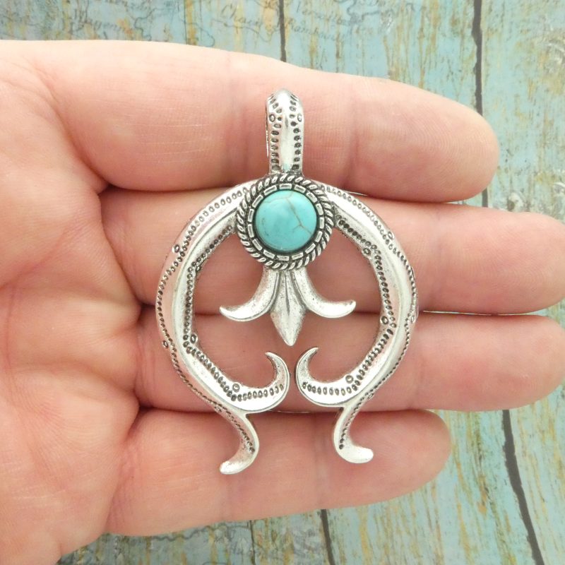 Silver Southwestern Turquoise Pendant
