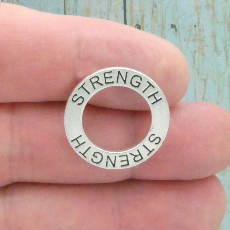 5 Affirmation Circle Strength Charm by TIJC SP1157