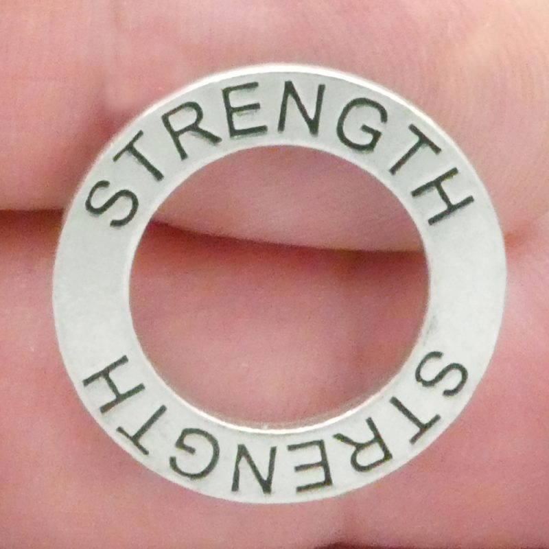 5 Affirmation Circle Strength Charm by TIJC SP1157 - Image 3
