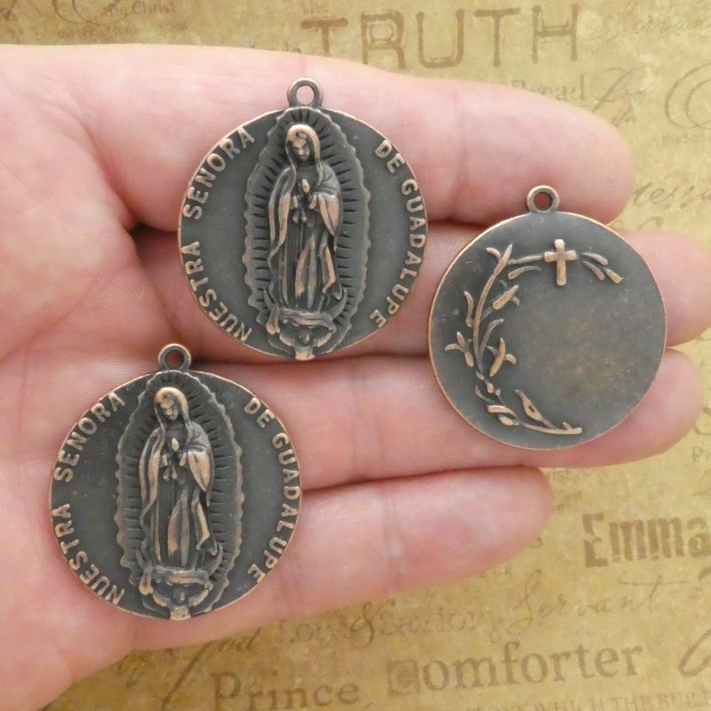 1 Our Lady of Guadalupe Medal Round Copper by TIJC SP2043 - Image 5