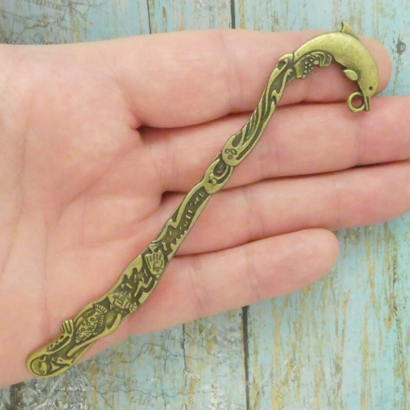 bronze dolphin bookmark