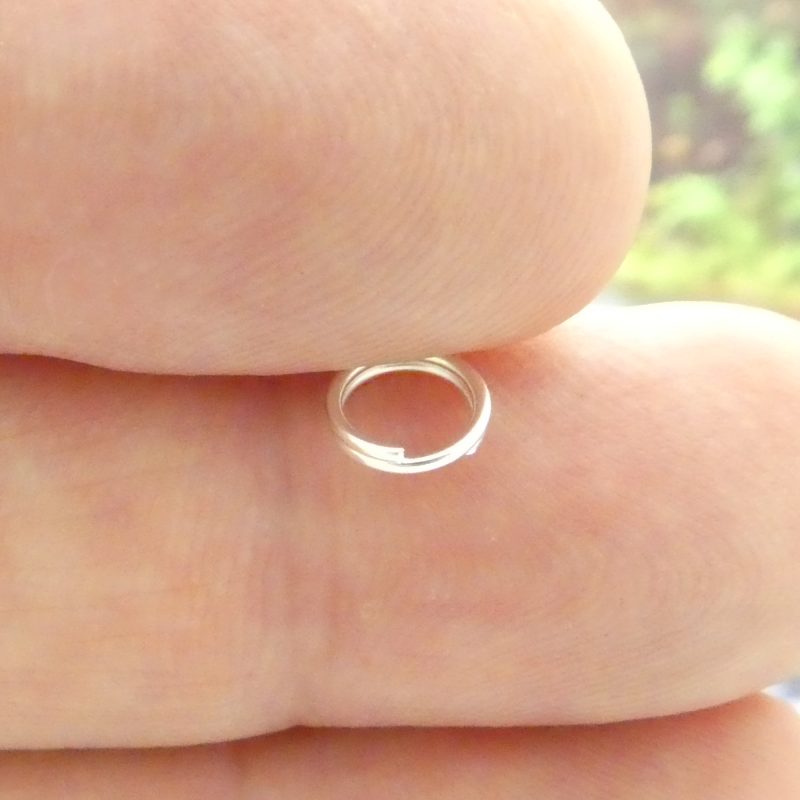 silver split rings for charms