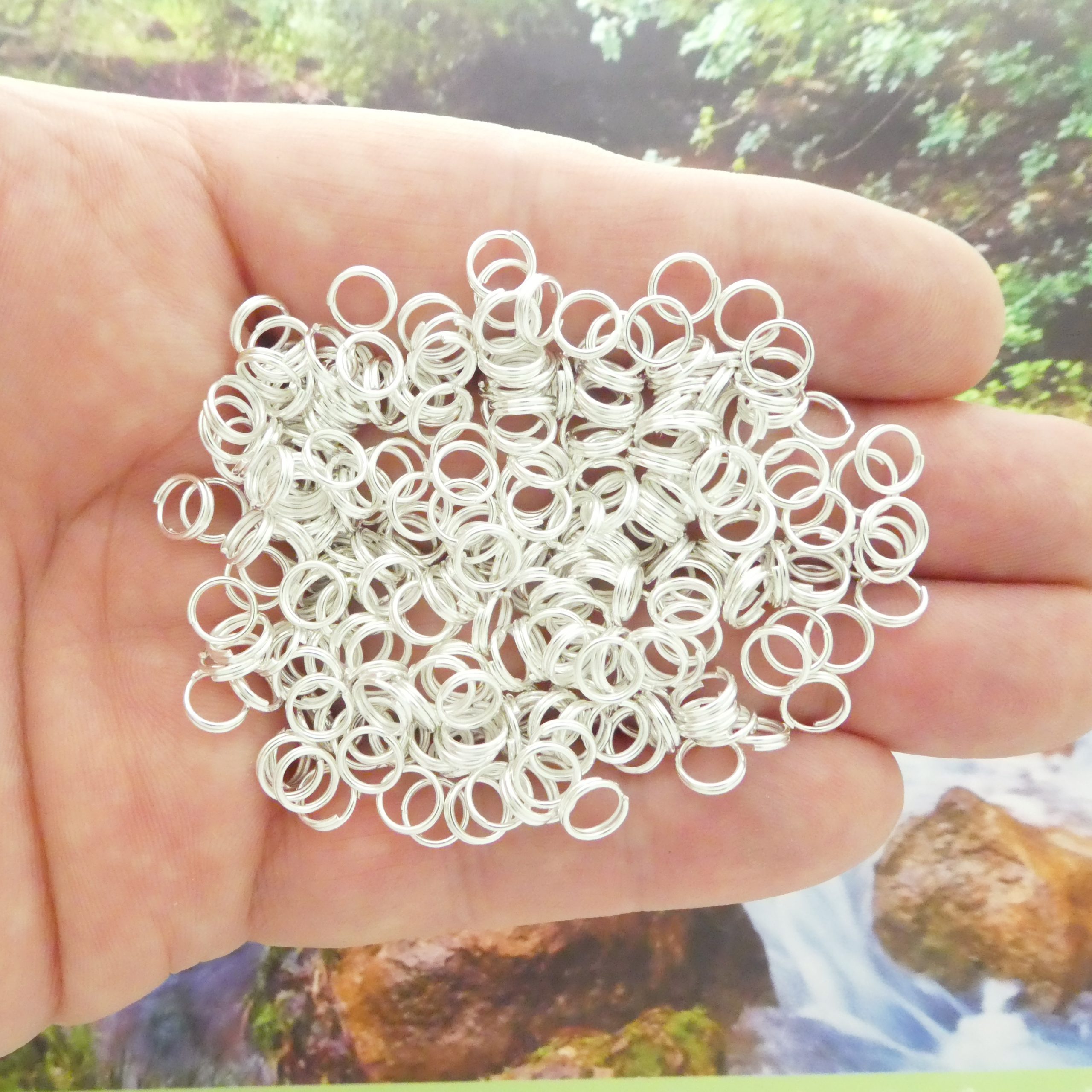 250 Pieces Split Rings 6mm Bulk .7x6mm Silver by TIJC SPSR.7x6