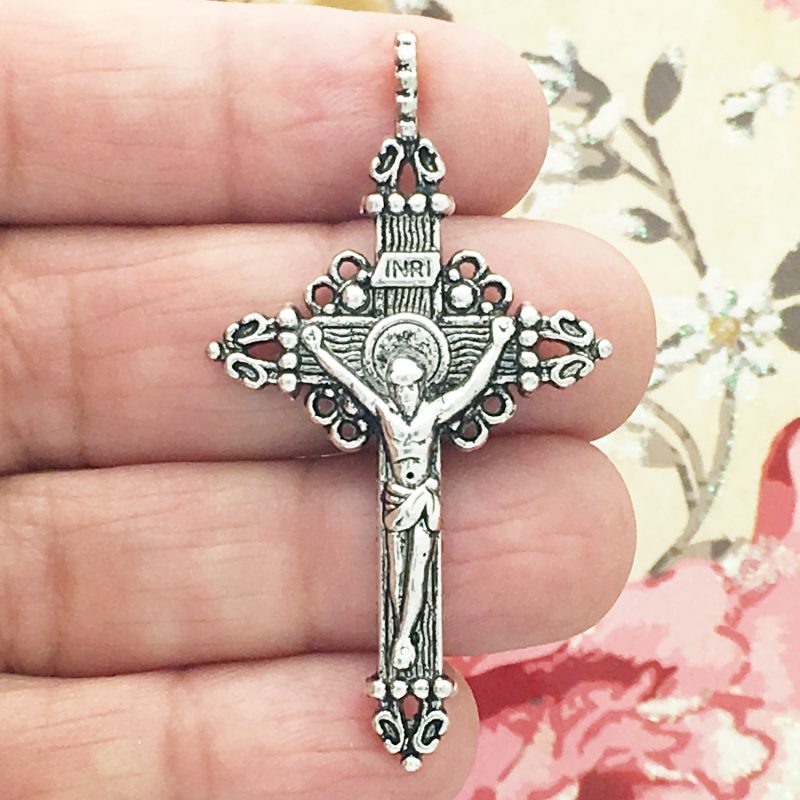silver crucifix pendants wholesale