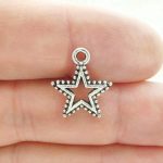 silver star charms for jewelry making