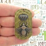 queen bee pendants bulk in bronze and copper pewter