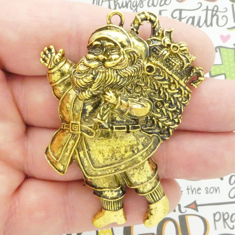 santa claus pendants bulk closeup