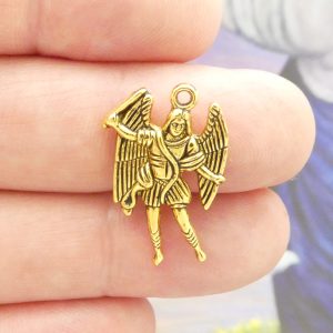 St Micheal charms bulk in gold pewter