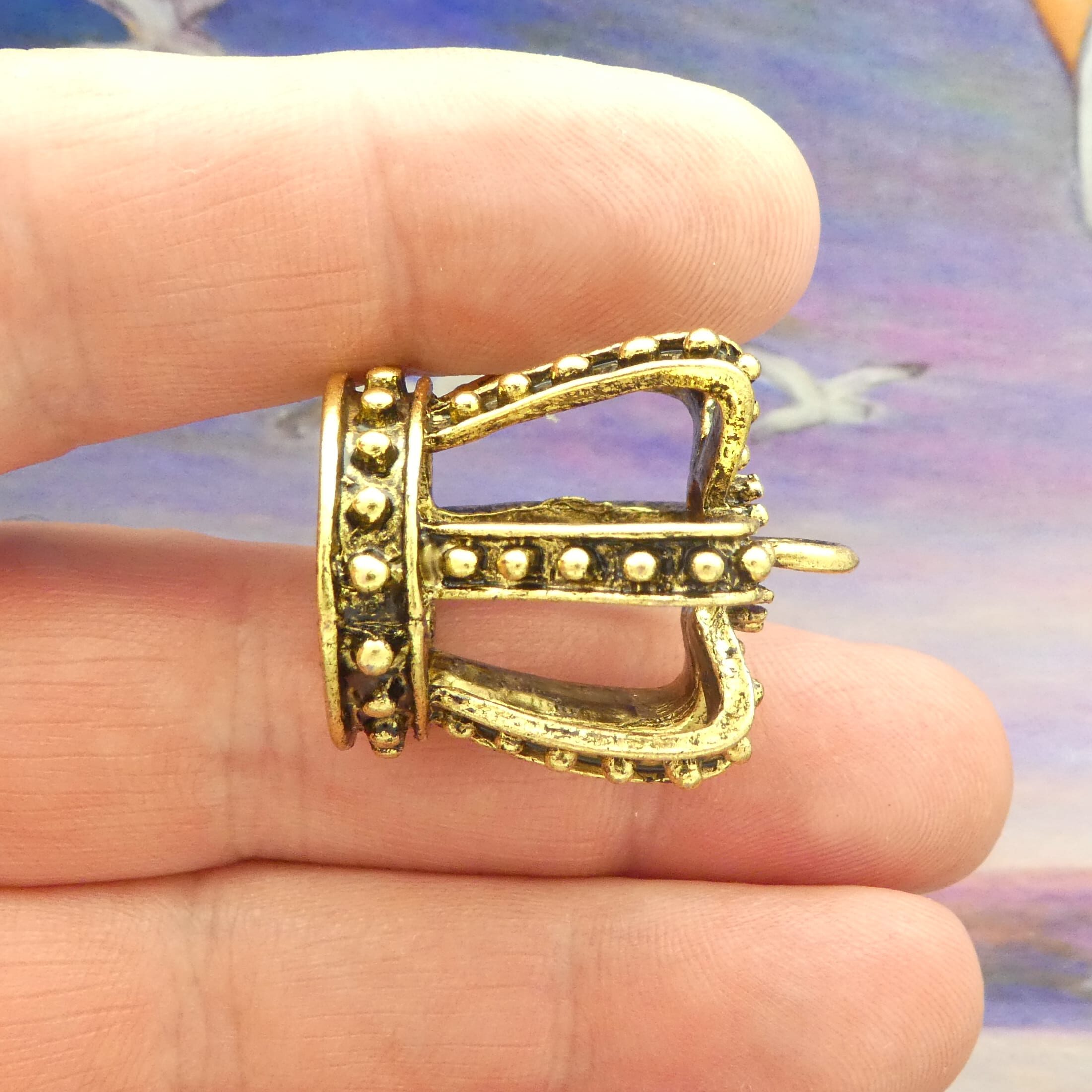 1 Crown Pendant for Jewelry Making Gold by TIJC SP2074 - Image 2