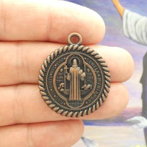 st benedict medallion bulk in copper pewter