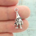 garden gnome charms bulk in silver pewter