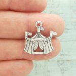 circus tent charms bulk in silver pewter