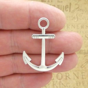 silver anchor pendants bulk in pewter