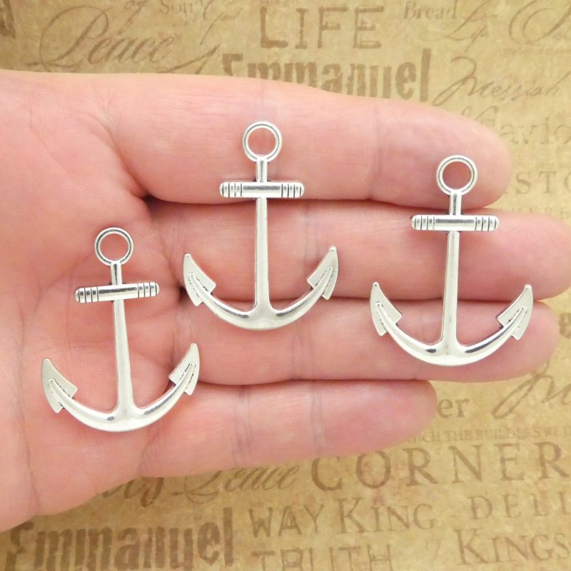 silver anchor pendants bulk in pewter multi