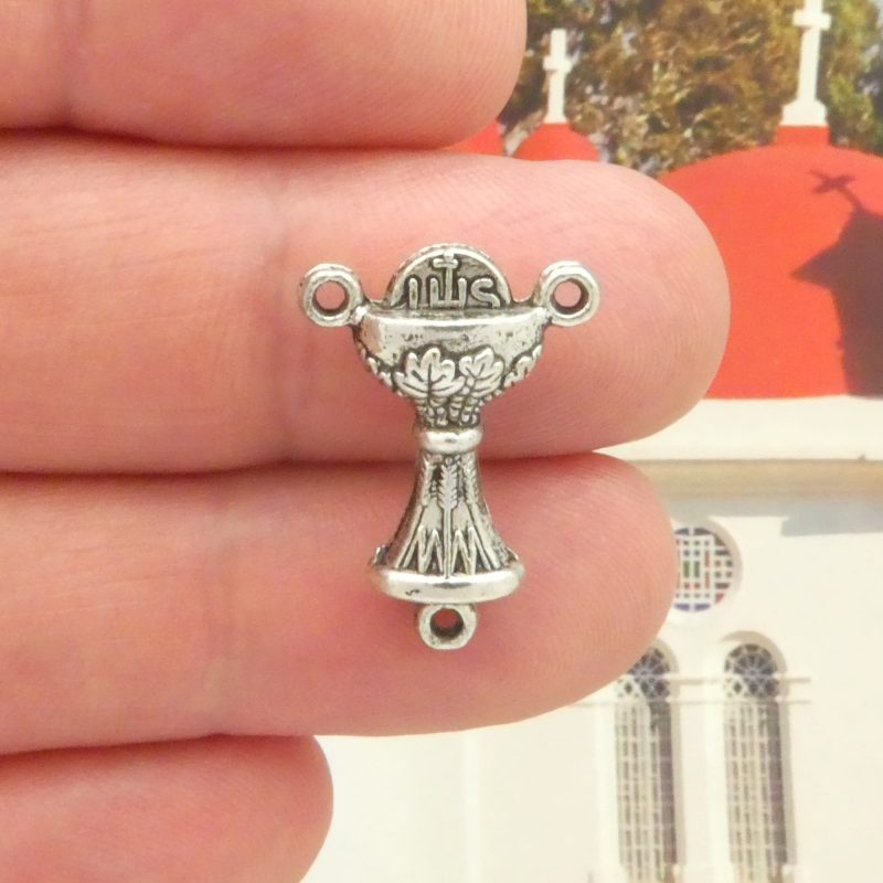 chalice rosary centers bulk in silver