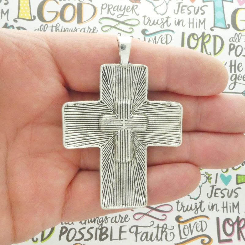 1 Southwest Turquoise Cross Pendants Bulk Silver by TIJC SP2101 - Image 3