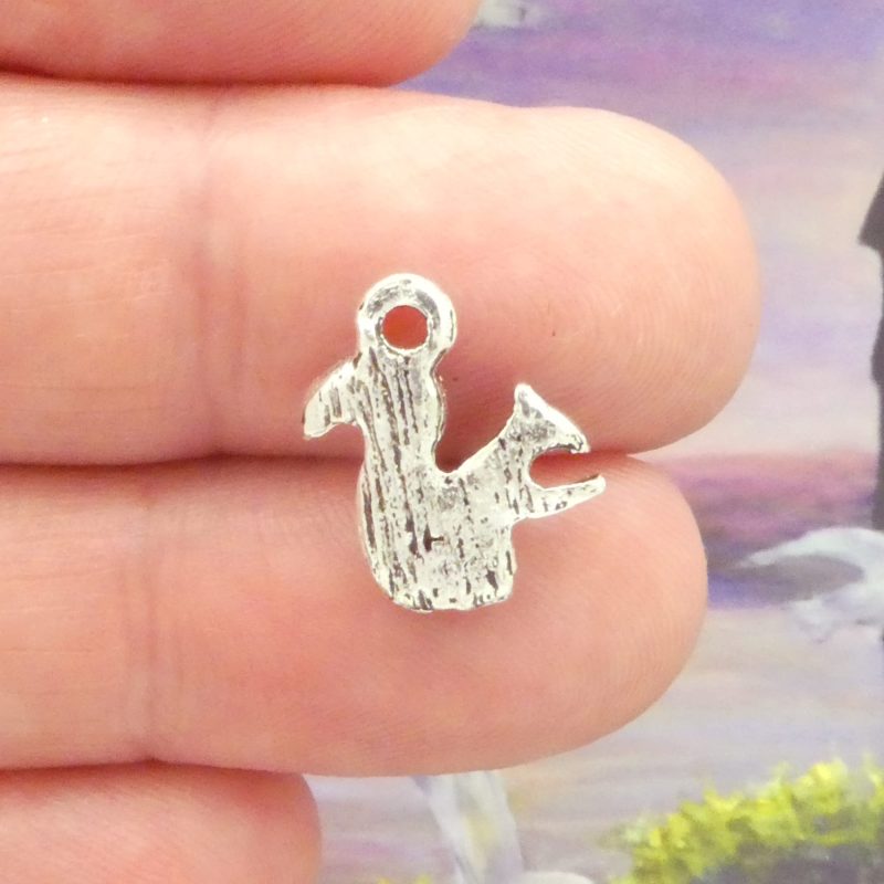 8 Squirrel Charms Bulk Silver by TIJC SP5001 - Image 3