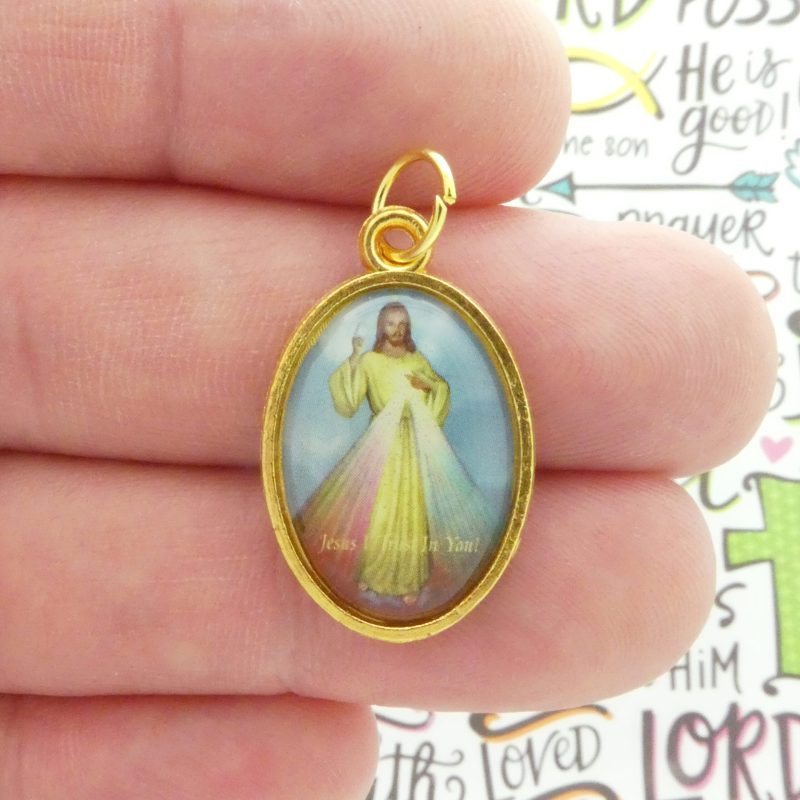divine mercy medallions bulk in gold pewter