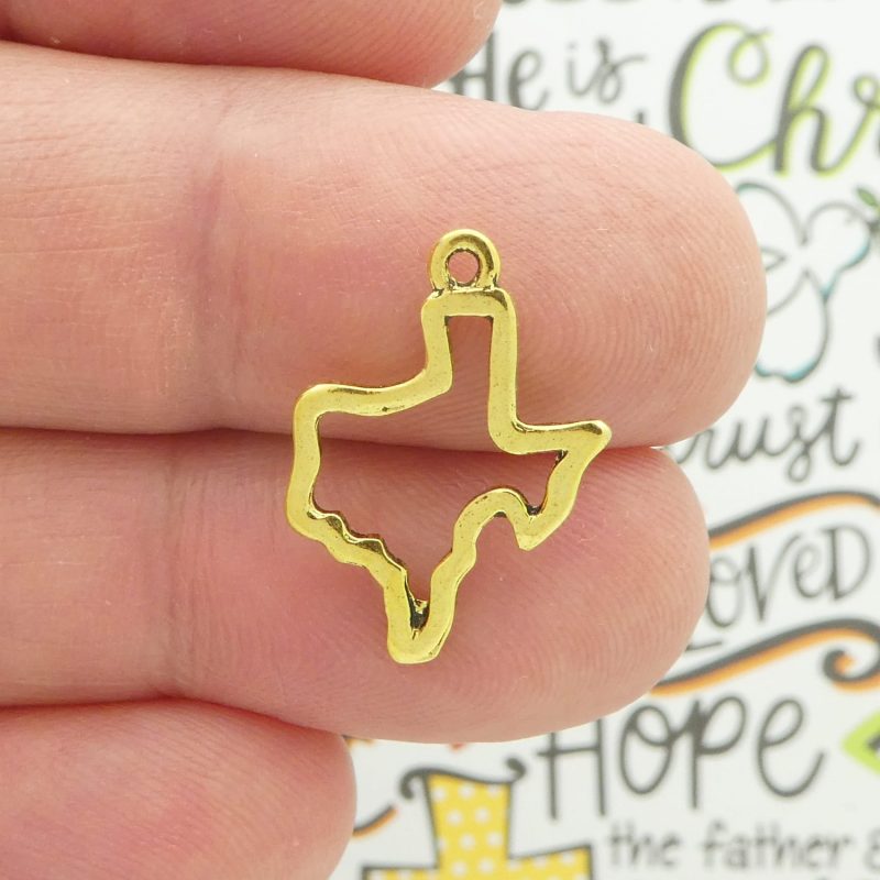 5 Outline Texas Charms Bulk in Gold Small by TIJC SP0706 - Image 4