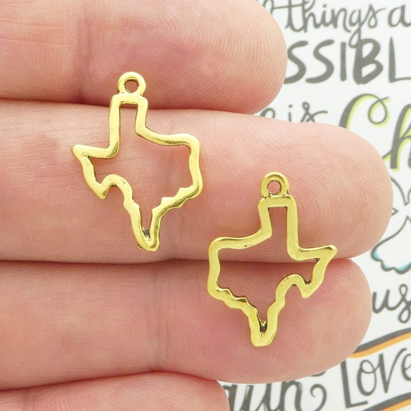 texas charms bulk in gold pewter front and back