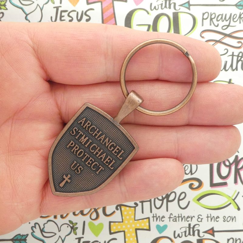 1 Copper St Michael Keychain by TIJC SP1882K - Image 2