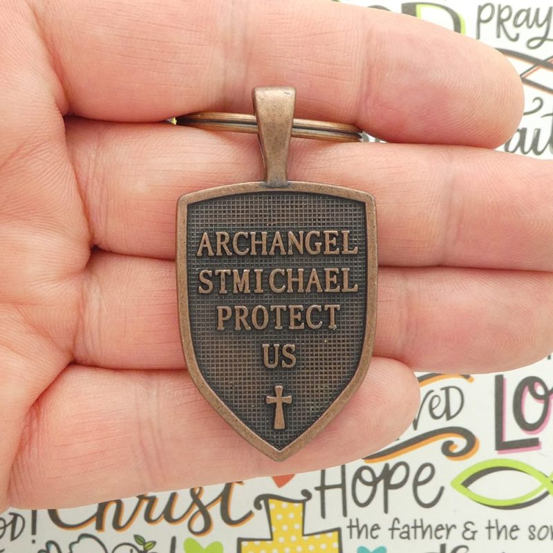 1 Copper St Michael Keychain by TIJC SP1882K - Image 4