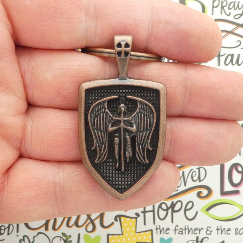 1 Copper St Michael Keychain by TIJC SP1882K - Image 3