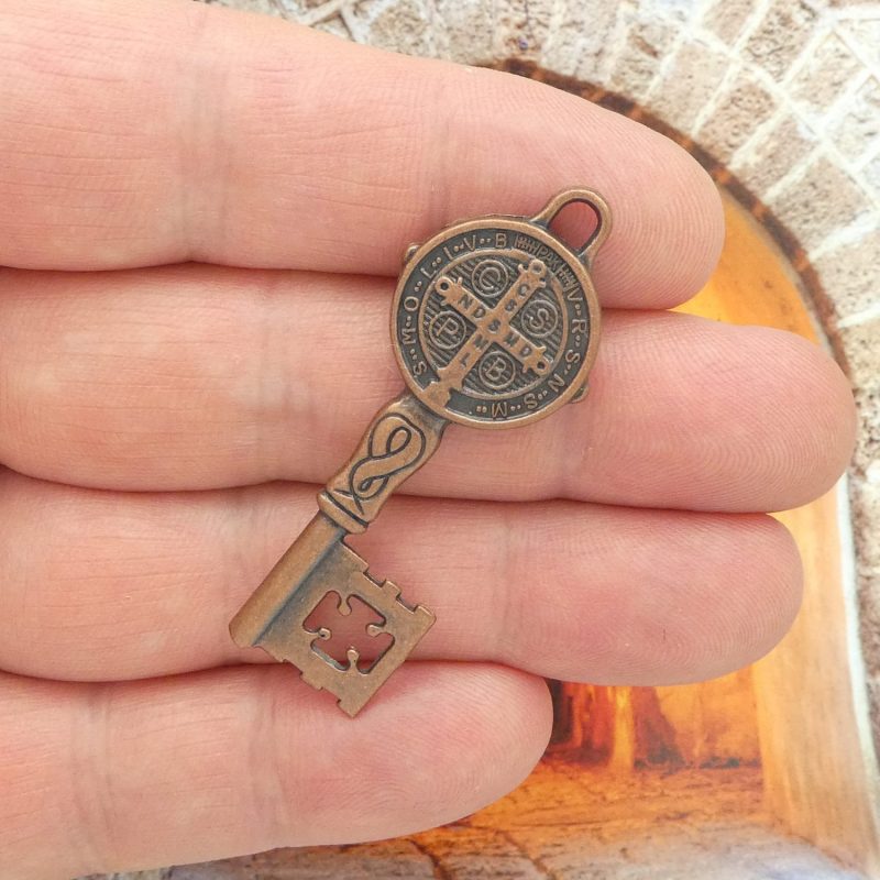 2 St Benedict Medal Key Charm Pendants Copper by TIJC SP2102 - Image 4