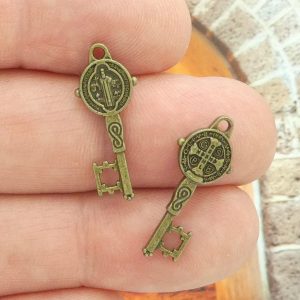 St Benedict key medals bulk in bronze pewter