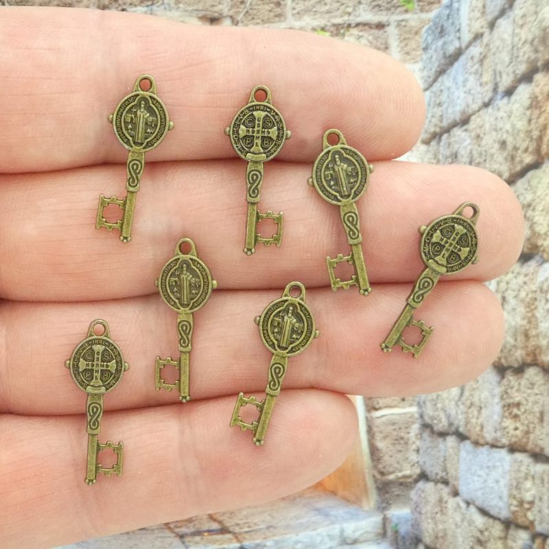 St Benedict key medals bulk in bronze pewter multi