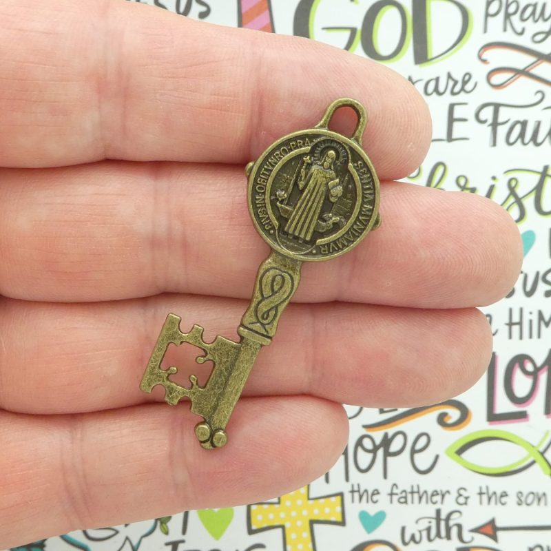 St Benedict key medals bulk in bronze pewter