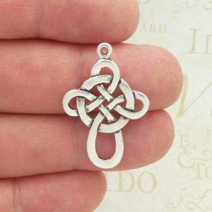celtic cross charms bulk in silver