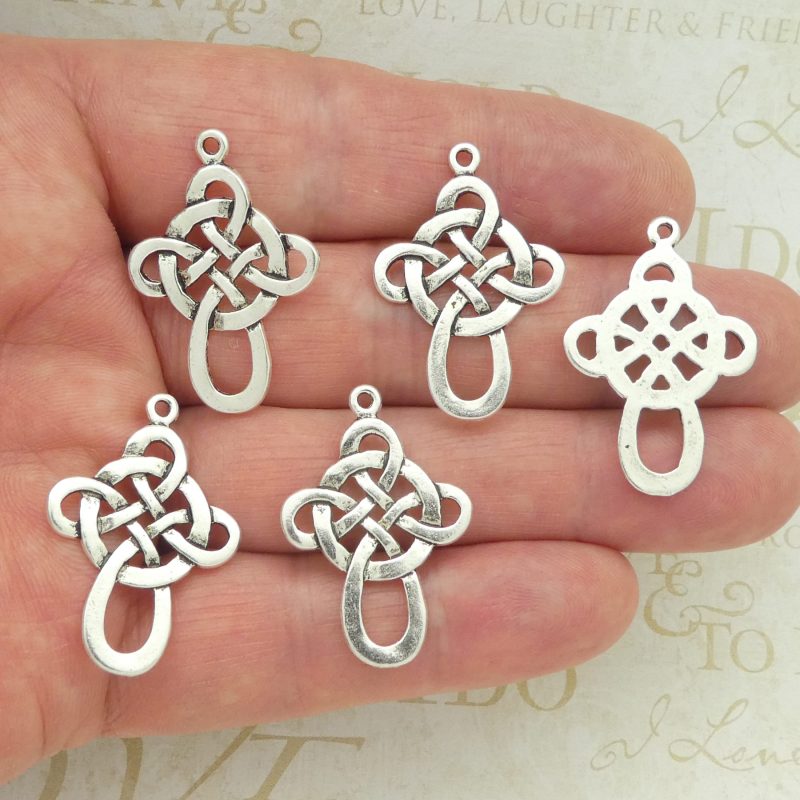 celtic cross charms bulk in silver multi